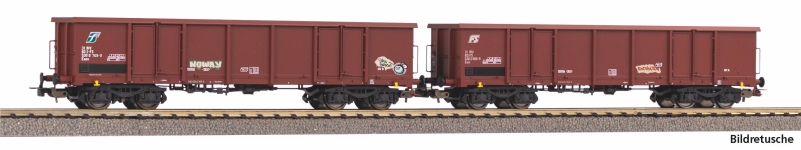 PIKO 28310 - H0 - 2-tlg. Set Güterwagen Eaos Graffiti, FS, Ep. VI